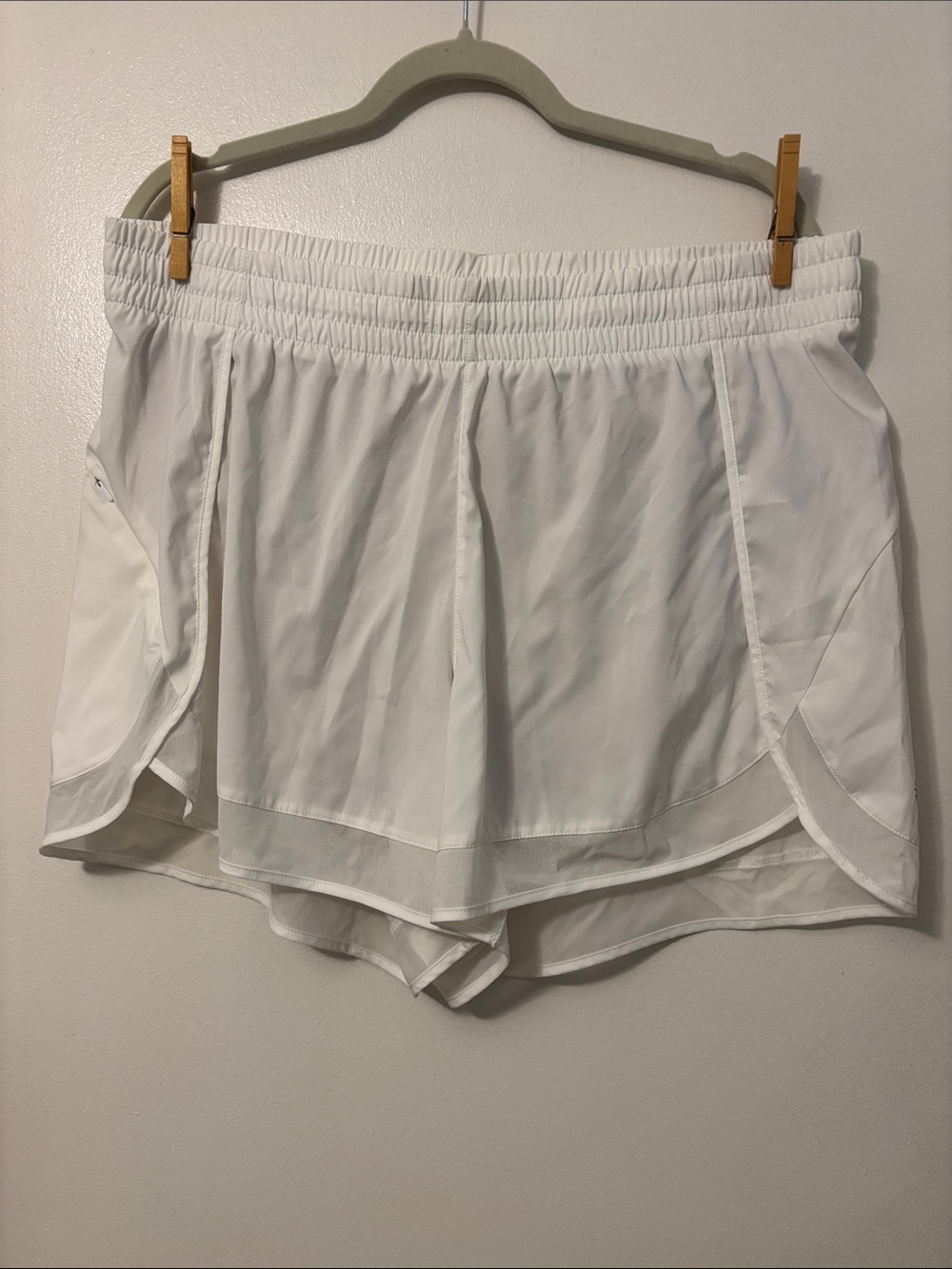 Athleta White Layered Athletic Shorts